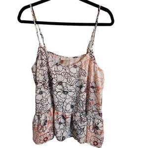 Loft Large Floral Flowy Tank Top